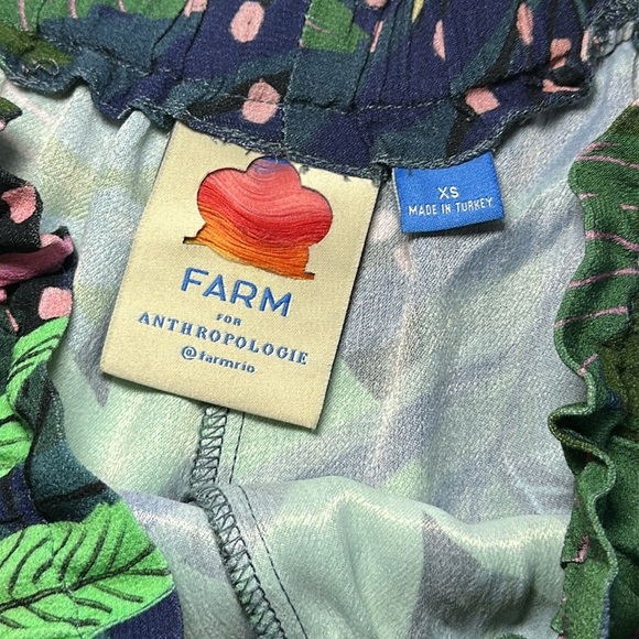 Farm Rio Pants Womens Ex-Small Tropique Embroidered Floral Anthropologie - Picture 11 of 15